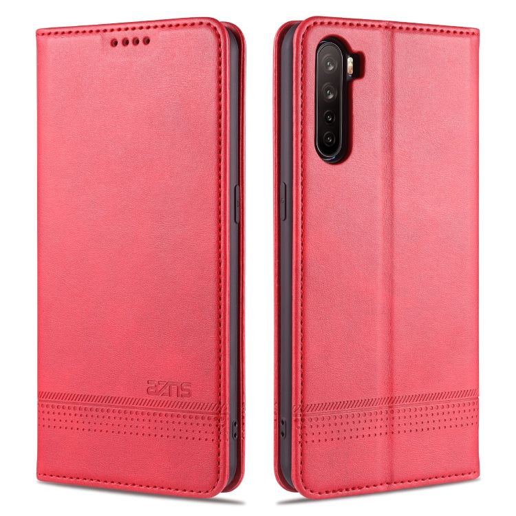 AZNS Magnetic Calf Texture Horizontal Flip Leather Case with Card Slots & Holder & Wallet, For OPPO A91, For Samsung Galaxy S10+