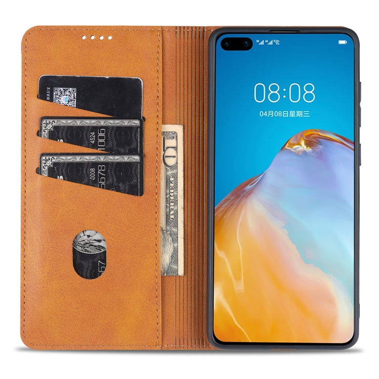 AZNS Magnetic Calf Texture Horizontal Flip Leather Case with Card Slots & Holder & Wallet, For Huawei P40, For Huawei P40 Pro, For Samsung Galaxy S10, For Samsung Galaxy S20 FE, For Huawei Honor X10 Max