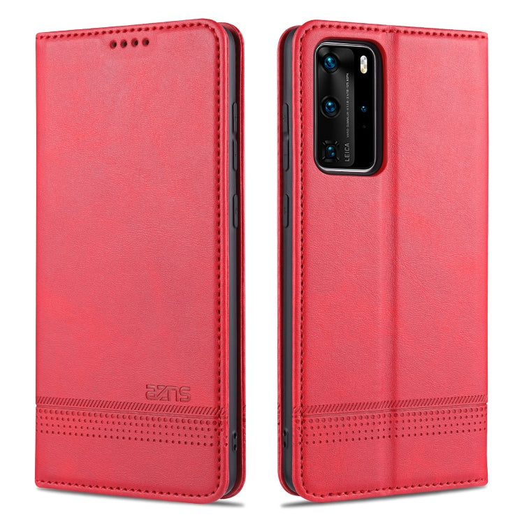 AZNS Magnetic Calf Texture Horizontal Flip Leather Case with Card Slots & Holder & Wallet, For Huawei P40, For Huawei P40 Pro, For Samsung Galaxy S10, For Samsung Galaxy S20 FE, For Huawei Honor X10 Max