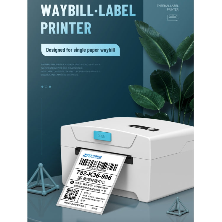 ZJ-8600 76x130 Single Paper Waybill Express Bill Label Printer,