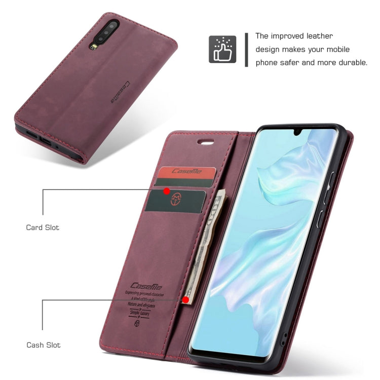 CaseMe-013 Multifunctional Retro Frosted Horizontal Flip Leather Case for Huawei P30, with Card Slot & Holder & Wallet, For Huawei P30