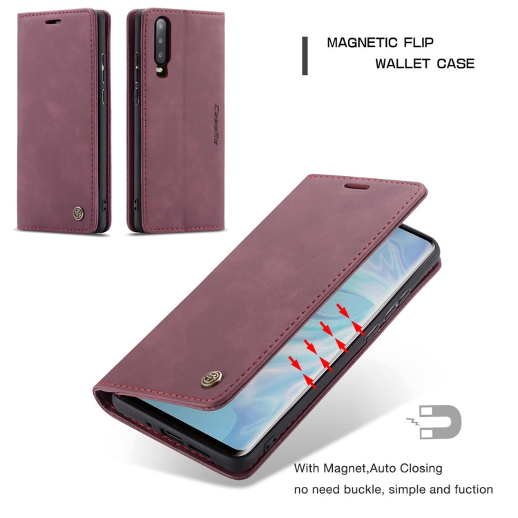 CaseMe-013 Multifunctional Retro Frosted Horizontal Flip Leather Case for Huawei P30, with Card Slot & Holder & Wallet, For Huawei P30