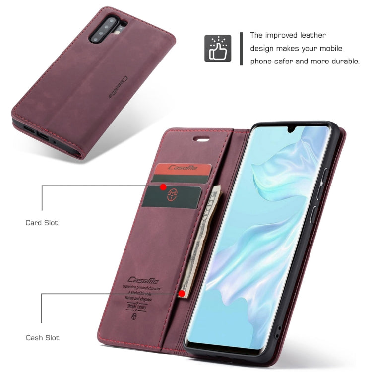 CaseMe-013 Multifunctional Retro Frosted Horizontal Flip Leather Case for Huawei P30 Pro, with Card Slot & Holder & Wallet, For Huawei P30 Pro