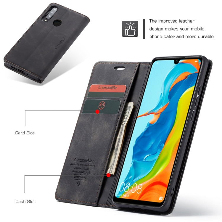 CaseMe-013 Multifunctional Retro Frosted Horizontal Flip Leather Case for Huawei P30 Lite, with Card Slot & Holder & Wallet