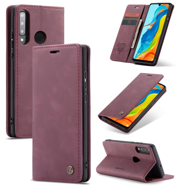 CaseMe-013 Multifunctional Retro Frosted Horizontal Flip Leather Case for Huawei P30 Lite, with Card Slot & Holder & Wallet