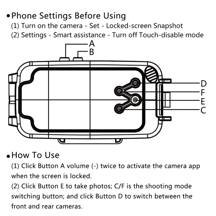 HAWEEL 40m/130ft Waterproof Diving Case for Huawei P20, Photo Video Taking Underwater Housing Cover, For Huawei P20