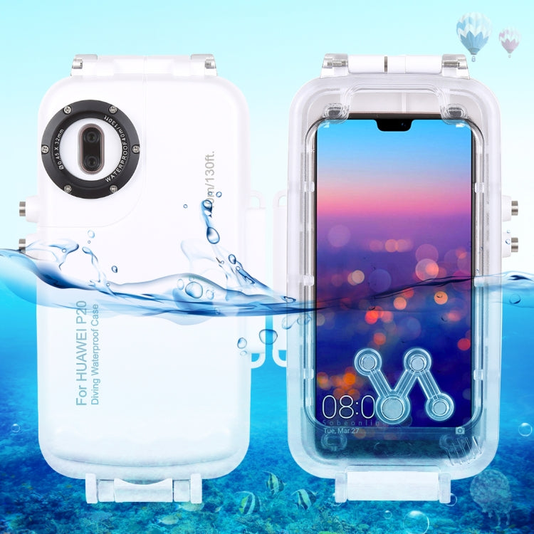 HAWEEL 40m/130ft Waterproof Diving Case for Huawei P20, Photo Video Taking Underwater Housing Cover