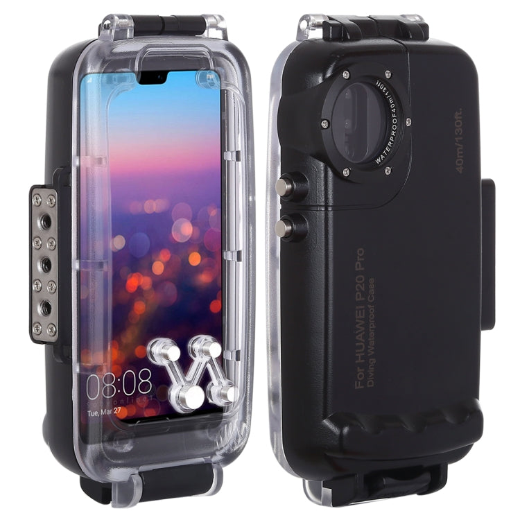 HAWEEL 40m/130ft Waterproof Diving Case for Huawei P20 Pro, Photo Video Taking Underwater Housing Cover