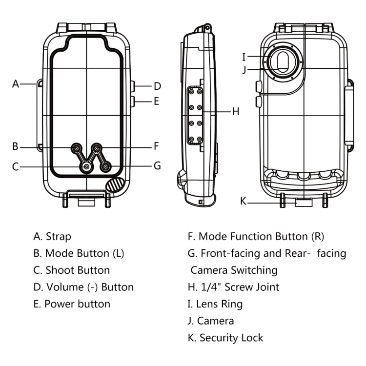 HAWEEL 40m/130ft Waterproof Diving Case for Huawei P20 Pro, Photo Video Taking Underwater Housing Cover