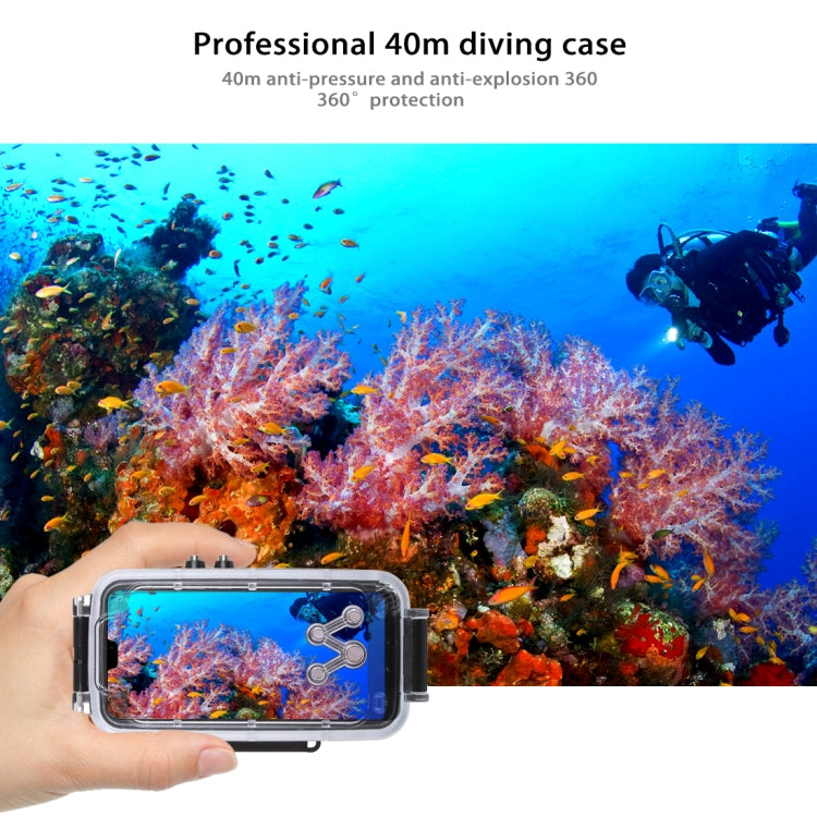 HAWEEL 40m/130ft Waterproof Diving Case for Huawei P20 Pro, Photo Video Taking Underwater Housing Cover