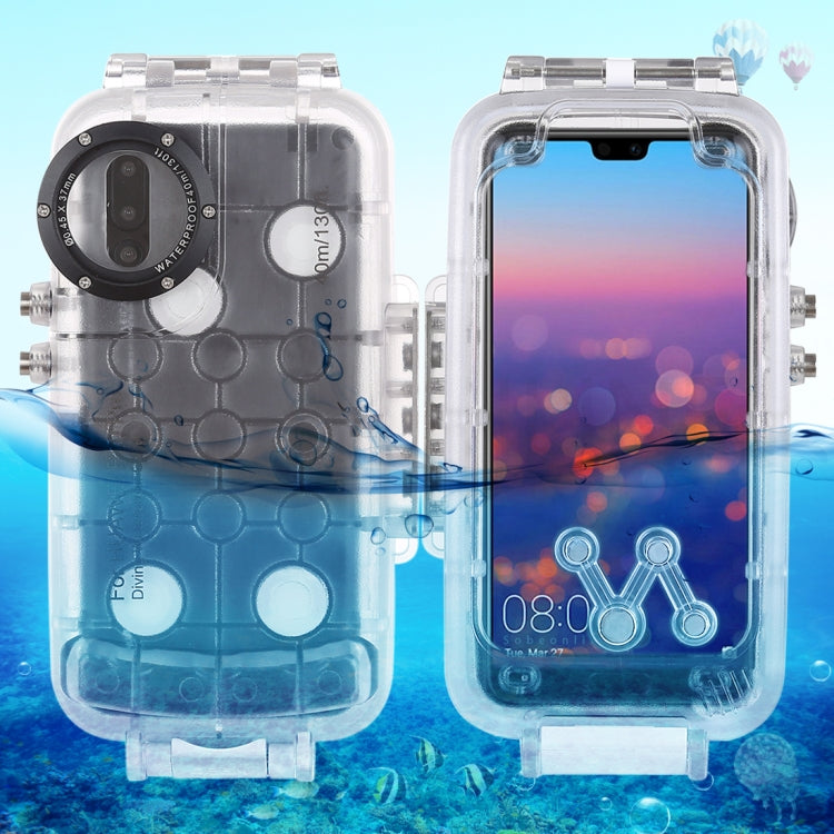 HAWEEL 40m/130ft Waterproof Diving Case for Huawei P20 Pro, Photo Video Taking Underwater Housing Cover