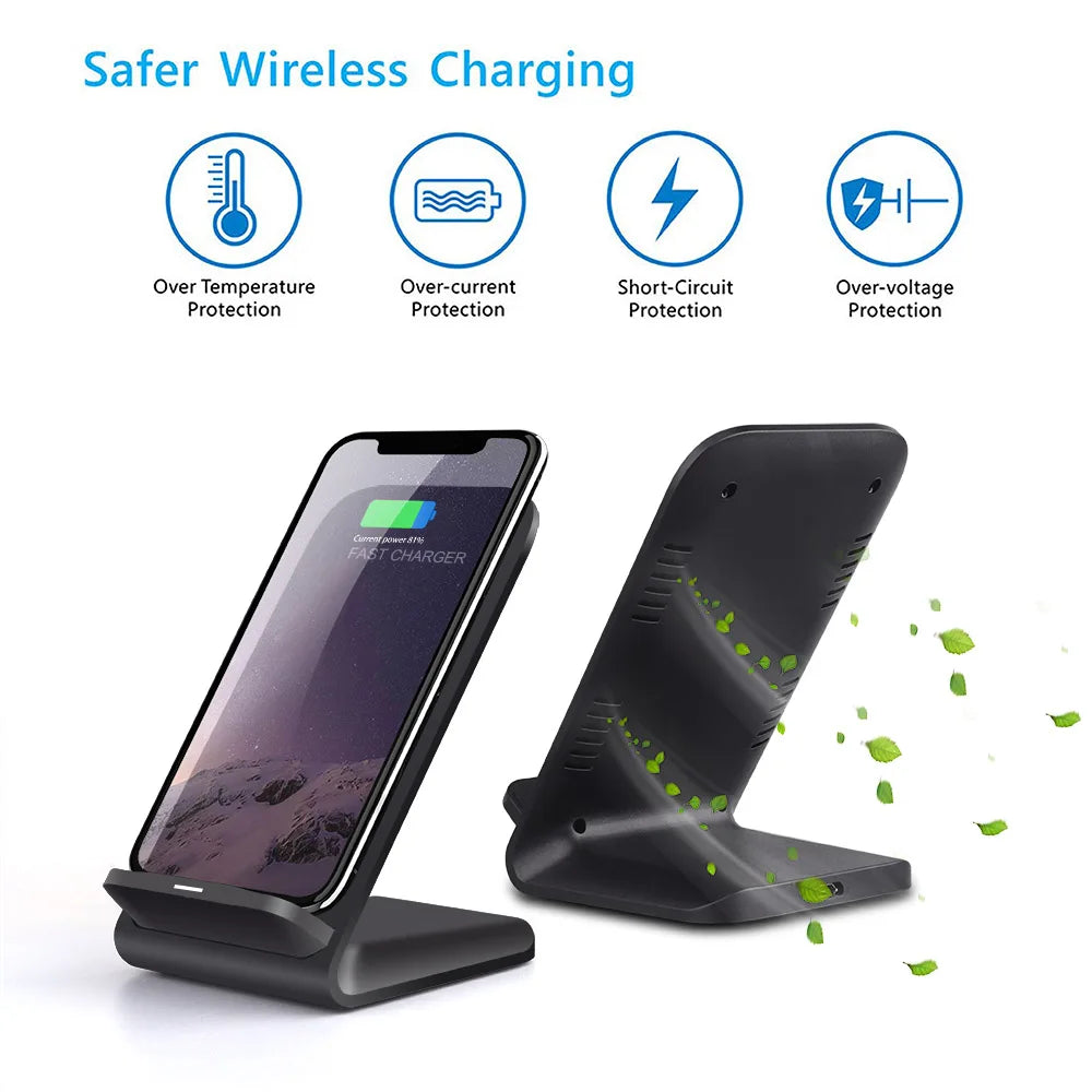 30W Wireless Charger Stand For iPhone 14 13 12 Pro 11 XS XR X 8 Samsung S22 S21 S20 Fast Charging Dock Station Phone Chargers