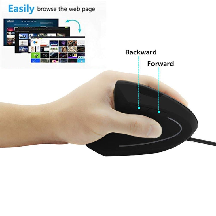 CM0093 Rechargeable Version 2.4GHz Three-button Wireless Optical Mouse Vertical Mouse for Left-hand, Resolution: 1000DPI / 1200DPI / 1600DPI