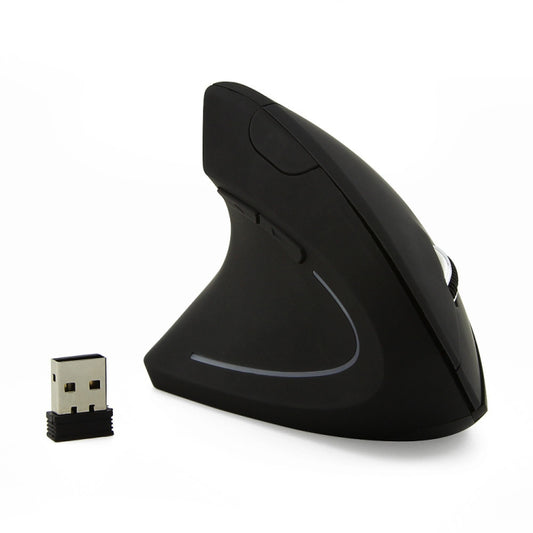 CM0093 Battery Version 2.4GHz Three-button Wireless Optical Mouse Vertical Mouse for Left-hand, Resolution: 1000DPI / 1200DPI / 1600DPI