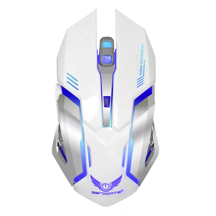 ZERODATE X70 2.4GHz Wireless 6-Keys 2400 DPI Adjustable Ergonomics Optical Gaming Mouse with Breathing Light