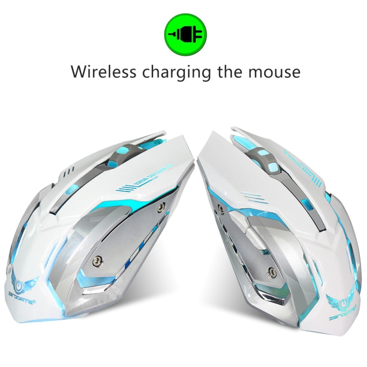 ZERODATE X70 2.4GHz Wireless 6-Keys 2400 DPI Adjustable Ergonomics Optical Gaming Mouse with Breathing Light