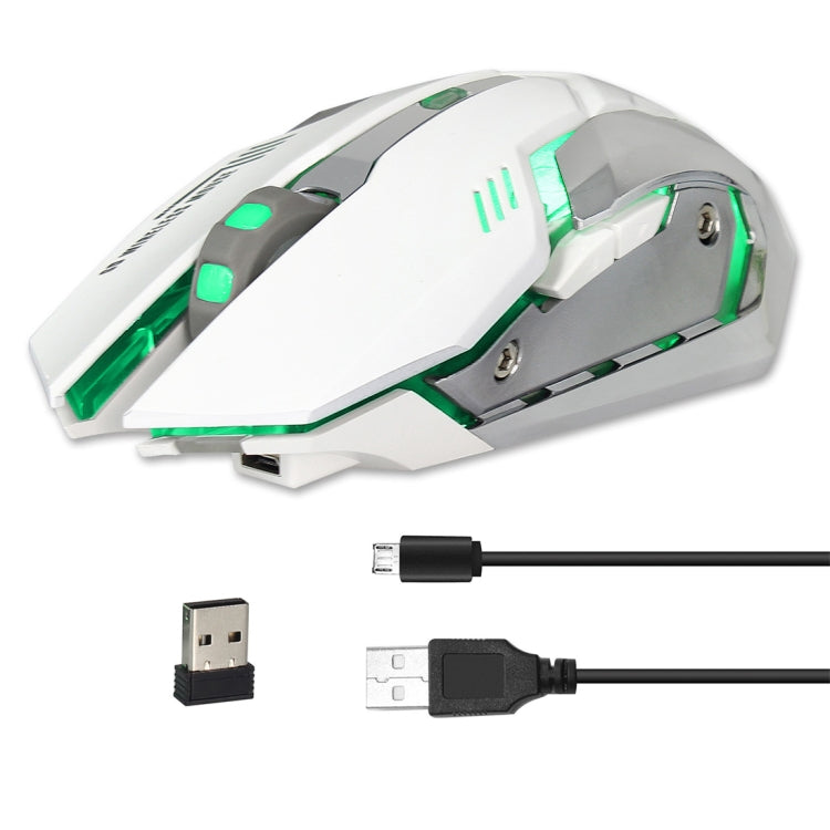 ZERODATE X70 2.4GHz Wireless 6-Keys 2400 DPI Adjustable Ergonomics Optical Gaming Mouse with Breathing Light