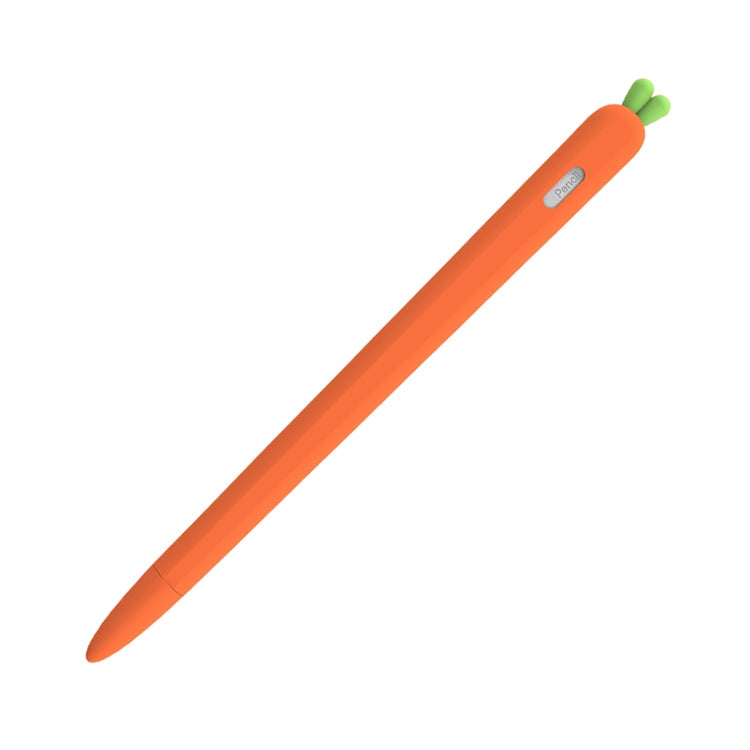 LOVE MEI For Apple Pencil 2 Carrot Shape Stylus Pen Silicone Protective Case Cover