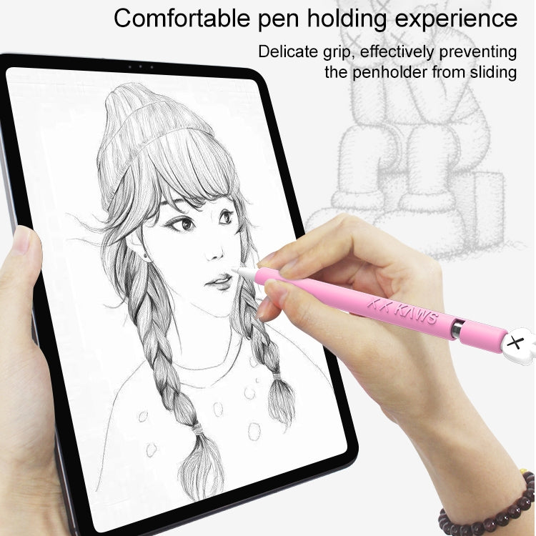 LOVE MEI For Apple Pencil 2 Middle Finger Shape Stylus Pen Silicone Protective Case Cover