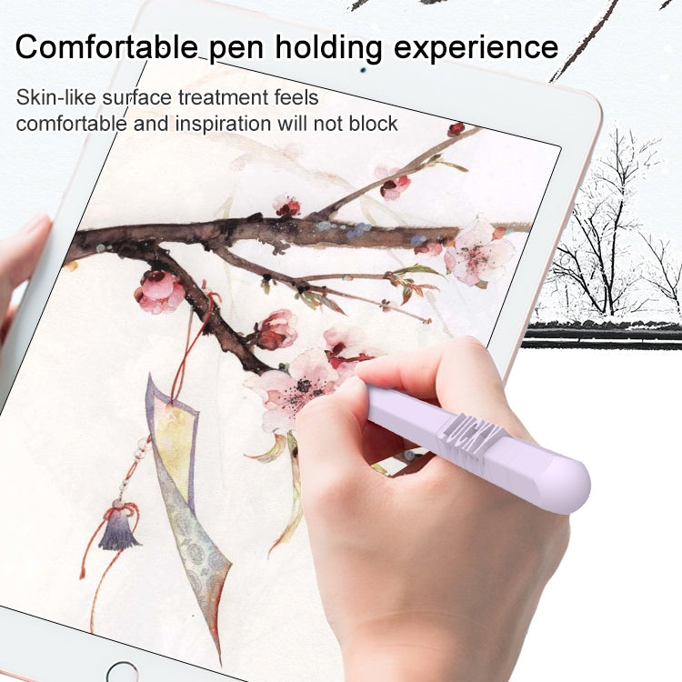 LOVE MEI For Apple Pencil 2 Number Letter Design Stylus Pen Silicone Protective Case Cover