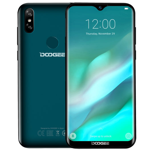 Dual Back Cameras, Face ID & DTouch Fingerprint,  6.1 inch Water-drop Screen Android 9.0 MTK6739 Quad Core up to 1.5GHz, Network: 4G,  OTA, Dual SIM, Y8 Emerald, Y8 Midnight Black, Y8 Phantom Purple