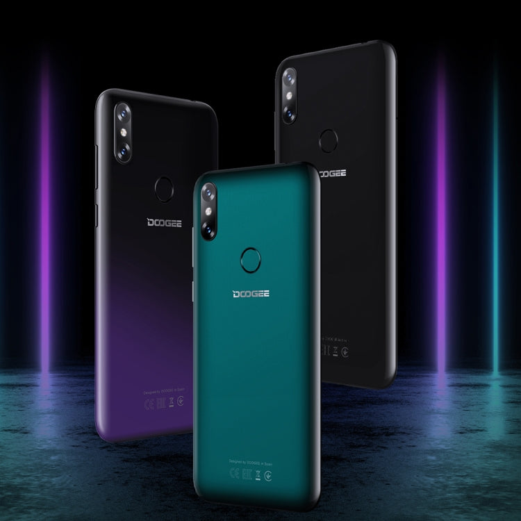 Dual Back Cameras, Face ID & DTouch Fingerprint,  6.1 inch Water-drop Screen Android 9.0 MTK6739 Quad Core up to 1.5GHz, Network: 4G,  OTA, Dual SIM, Y8 Emerald, Y8 Midnight Black, Y8 Phantom Purple