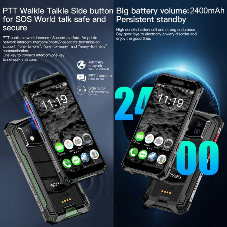 IP68 Waterproof Dustproof Shockproof, Face Identification, 3.5 inch Android 10.0 MTK6762 Octa Core up to 2.0GHz, Dual SIM, PTT Walkie Talkie, OTG, NFC, Network: 4G