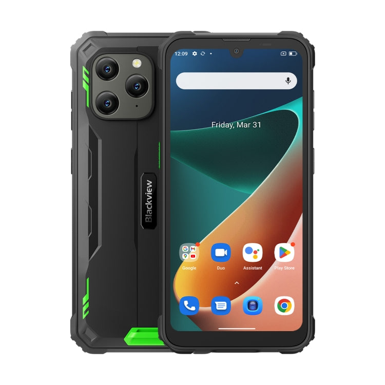 IP68/IP69K/MIL-STD-810H, Face Unlock, 6580mAh Battery, 6.1 inch Android 12 MTK6765 Helio P35 Octa Core up to 2.3GHz, Network: 4G, OTG, NFC, Dual SIM, BV5300 Pro, 4GB+64GB