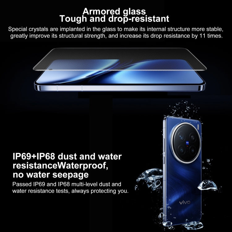 vivo X200 Pro, 16GB+512GB, Face ID / Screen Fingerprint Identification, 6.78 inch Android 15 Dimensity 9400 Octa Core, OTG, NFC, Network: 5G, Support Google Play