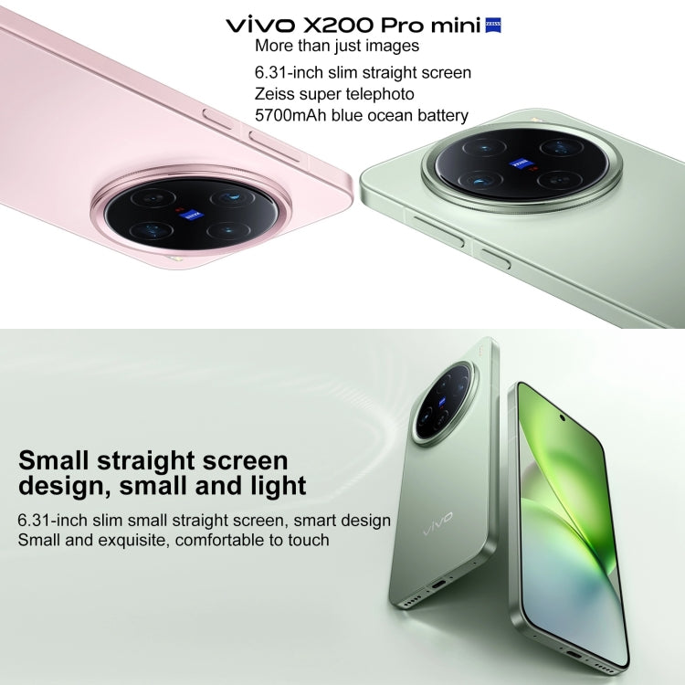 vivo X200 Pro mini, 16GB+512GB, Face ID / Screen Fingerprint Identification, 6.31 inch Android 15 Dimensity 9400 Octa Core, OTG, NFC, Network: 5G, Support Google Play