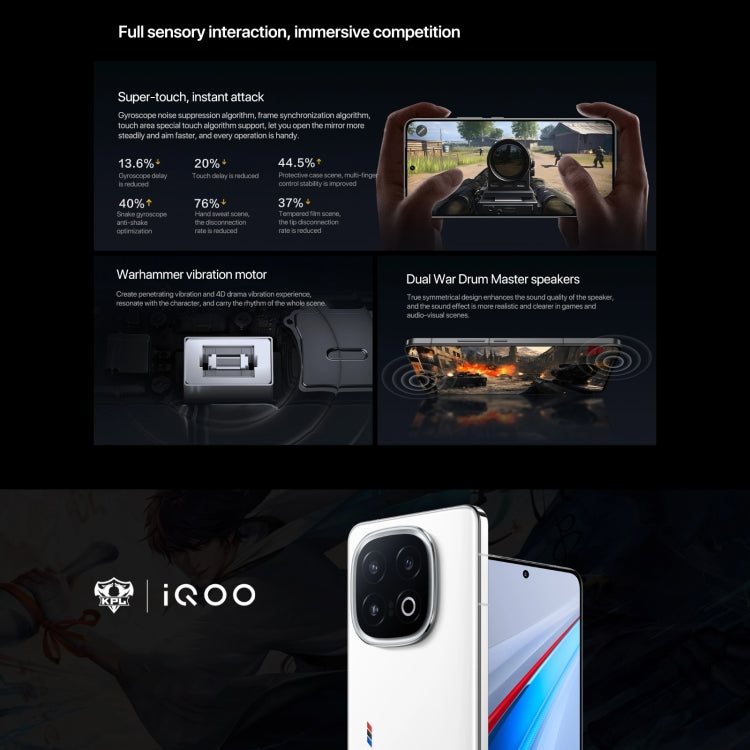 vivo iQOO 13, 12GB+512GB, Face ID / Screen Fingerprint Identification, 6.82 inch Android 15 OriginOS 5 Snapdragon 8 Elite Octa Core, OTG, NFC, Network: 5G, Support Google Play