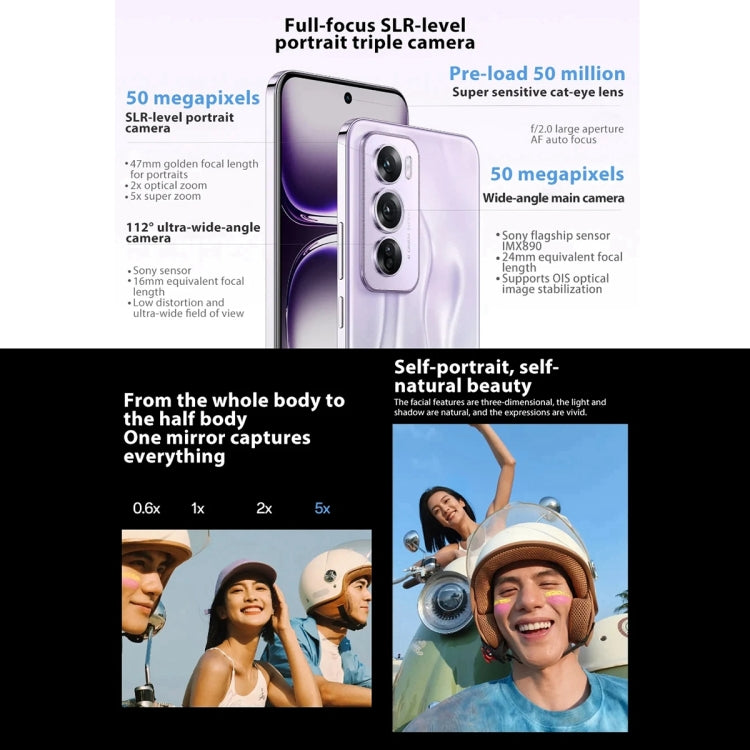 OPPO Reno12 Pro AI Phone, 12GB+256GB, Screen Fingerprint, 6.7 inch ColorOS 14.1 Dimensity 9200+ Octa Core up to 3.35GHz, NFC, OTG, Network: 5G, 12GB+256GB