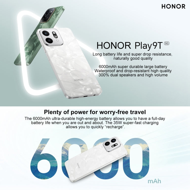 Honor Play9T 5G,  8GB+128GB, 6.77 inch MagicOS 8.0 Qualcomm Snapdragon 4 Octa Core up to 2.5GHz, Network: 5G, OTG, Not Support Google Play, 8GB+128GB