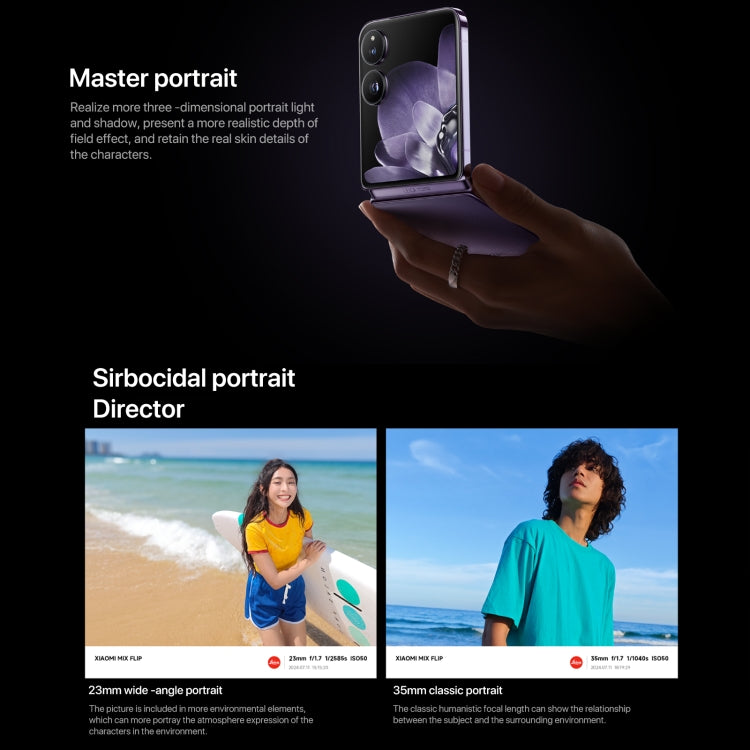 Xiaomi MIX Flip, 16GB+1TB, 6.86 inch + 4.01 inch Xiaomi HyperOS Snapdragon 8 Gen 3 Octa Core 4nm up to 3.3GHz, NFC, Network: 5G, 16GB+1TB