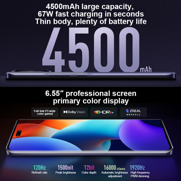 Triple Back Cameras + Dual Front Cameras, In-screen Fingerprint Identification, 4500mAh Battery, 6.55 inch MIUI 14 Dimensity 8200-Ultra Octa Core 4nm up to 3.1GHz, Network: 5G, NFC