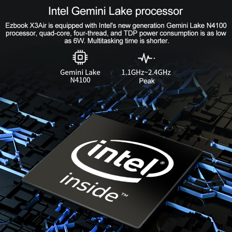 Windows 10 Intel Gemini Lake N4100 Quad Core 1.1-2.4GHz, Support TF Card & Bluetooth & Dual WiFi & Mini HDMI