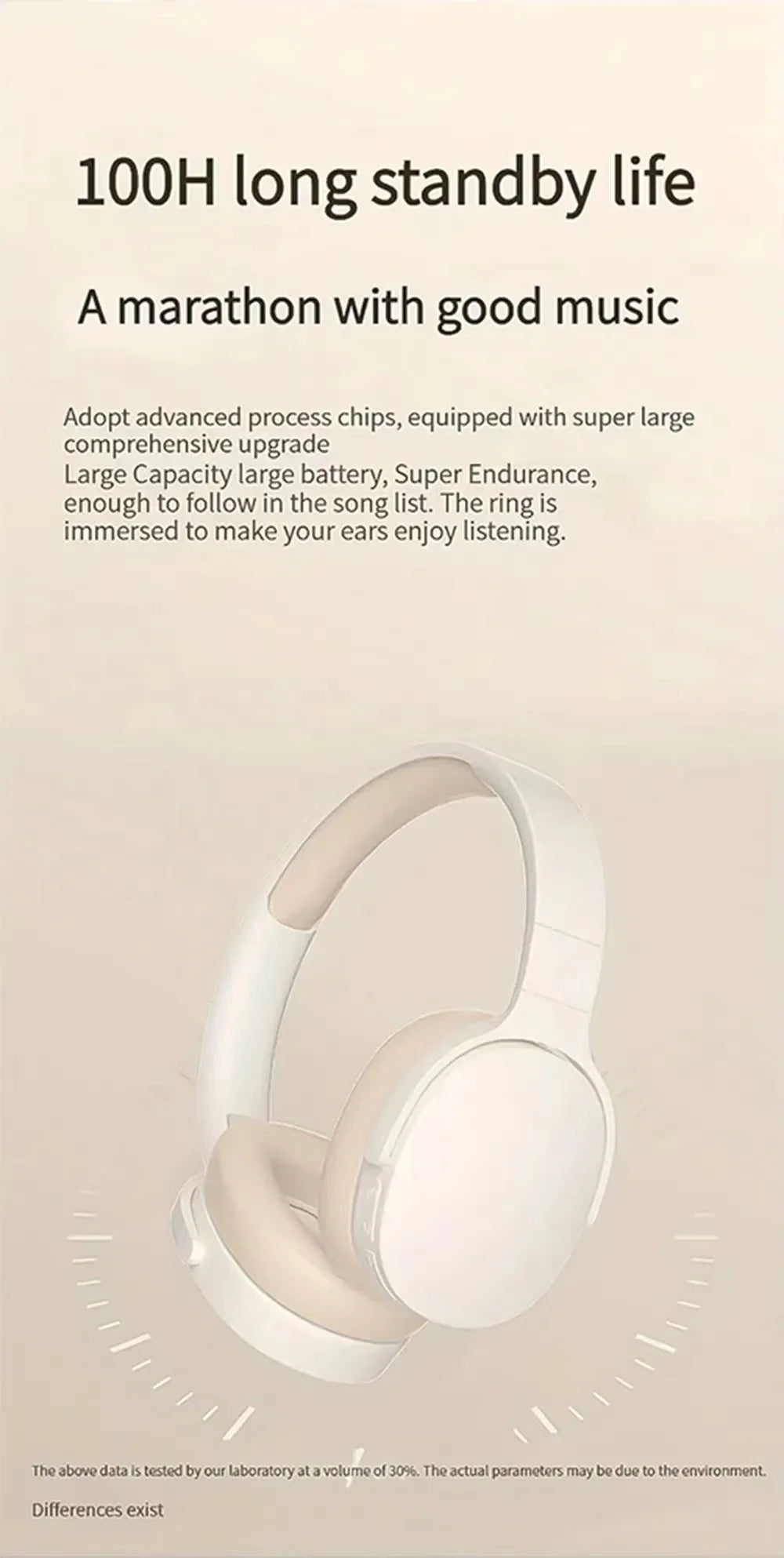 P2961 Over Ear Wireless Bluetooth Headphones HIFI Stereo Headsets True Sports Gamer Earphones TF/AUX Music Player with Mic Gifts