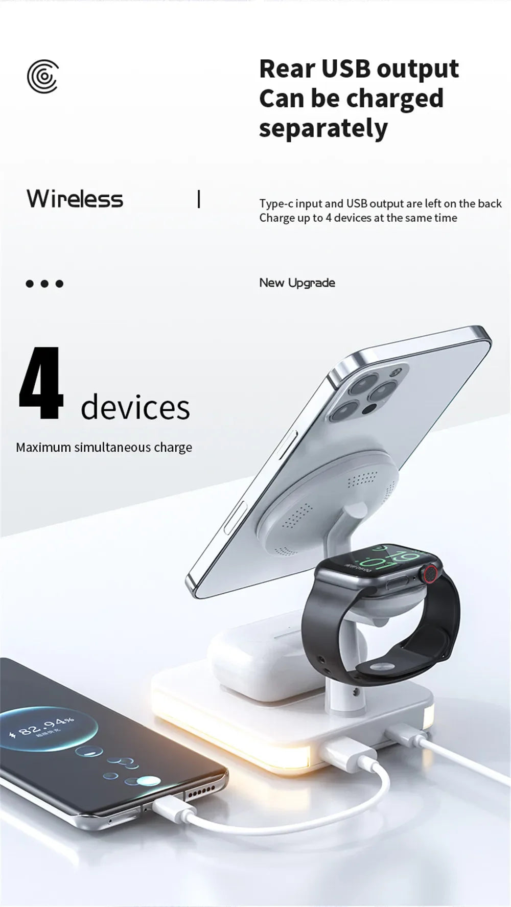 Magnetic 3 in 1 Wireless Charger for IPhone 13/14 15 16 Pro Max/12 15W Fast  Charging Dock Station  Apple Watch AirPods