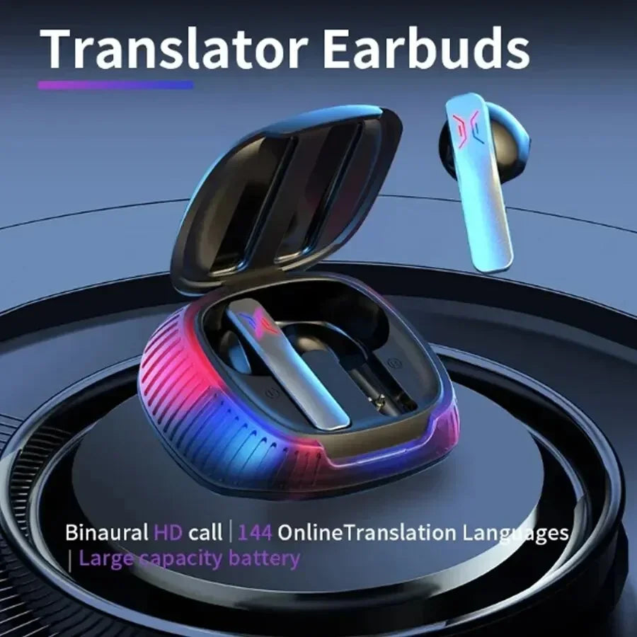 Language Translation Earbuds Translate 114 Languages Simultaneously in Real Time Wireless Bluetooth APP Travel Translator 2024