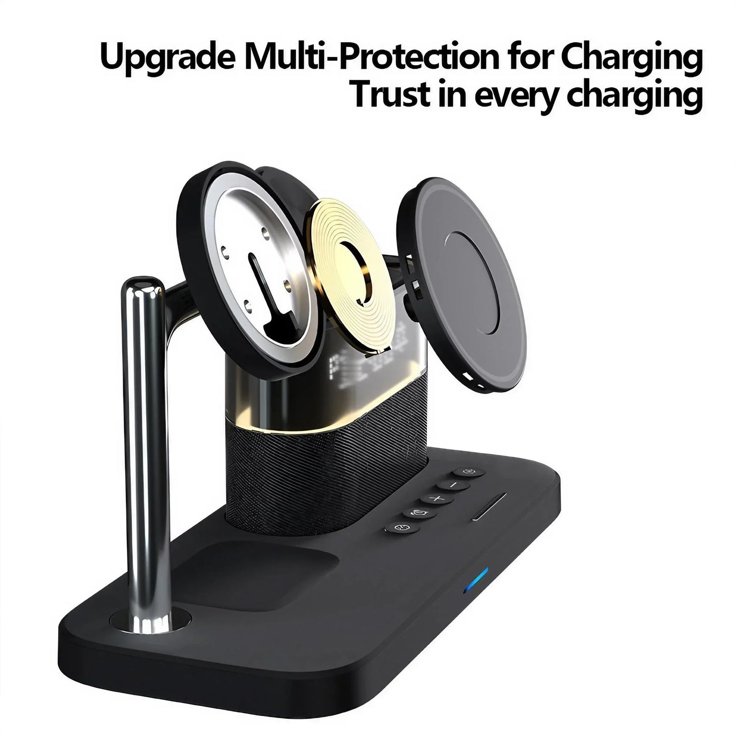 Wireless Charging Station for Magnetic Charging Stand for iPhone Series 15/14/13/12 iWatch Ultra/8/7/6/5 AirPods 3/2/Pro Samsung