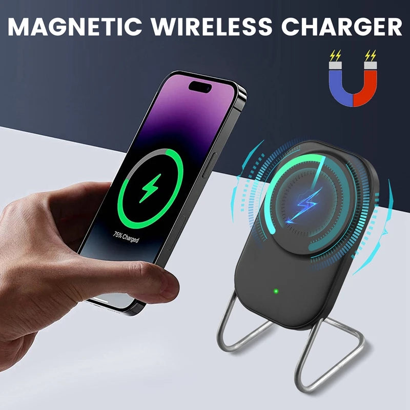 Desktop Mobile Phone Magnetic Wireless Charger Stand Holder Fast Charge For Magsafe Iphone Samsung