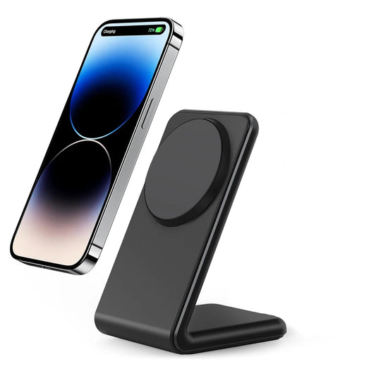 Minimalist Magnetic Wireless Charger Station 15W for MagSafe Dock Stand Fast Charging for iPhone 15/14/13/12 Pro Max Mini Plus