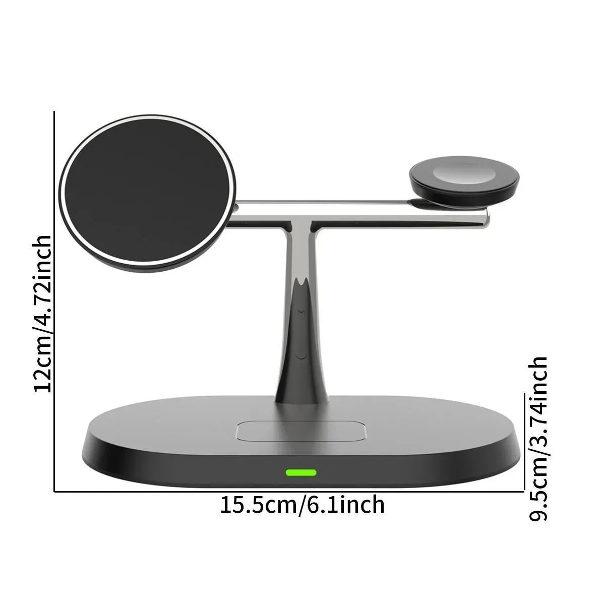 Wireless Charging Station for Magnetic Charging Stand for iPhone Series 15/14/13/12 iWatch Ultra/8/7/6/5 AirPods 3/2/Pro Samsung