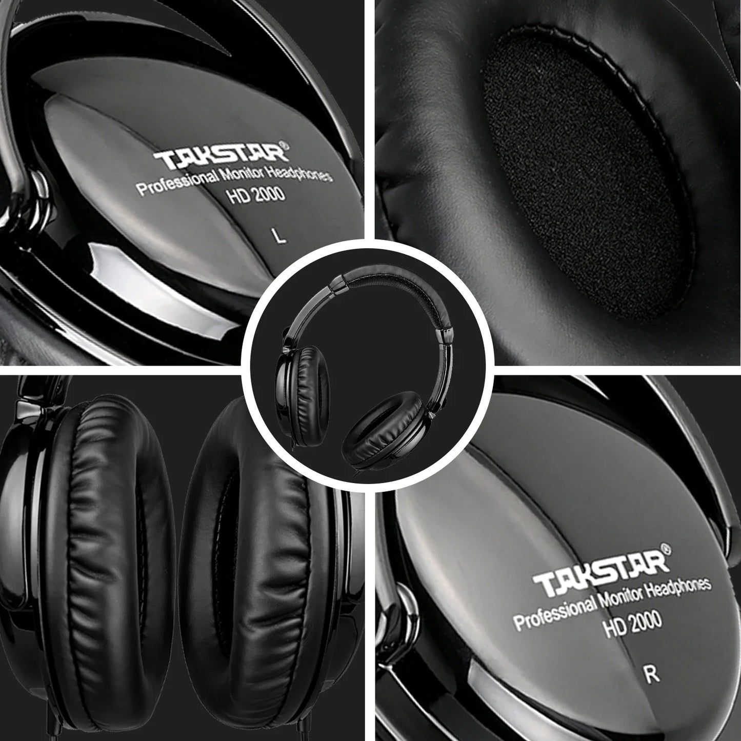 Takstar HD2000 Wired Over Ear Headphones Studio & Mixing DJ Stereo Headsets for Computer Recording Phone Piano Guitar PC