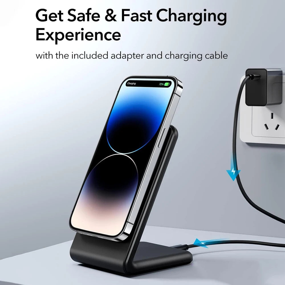 Minimalist Magnetic Wireless Charger Station 15W for MagSafe Dock Stand Fast Charging for iPhone 15/14/13/12 Pro Max Mini Plus