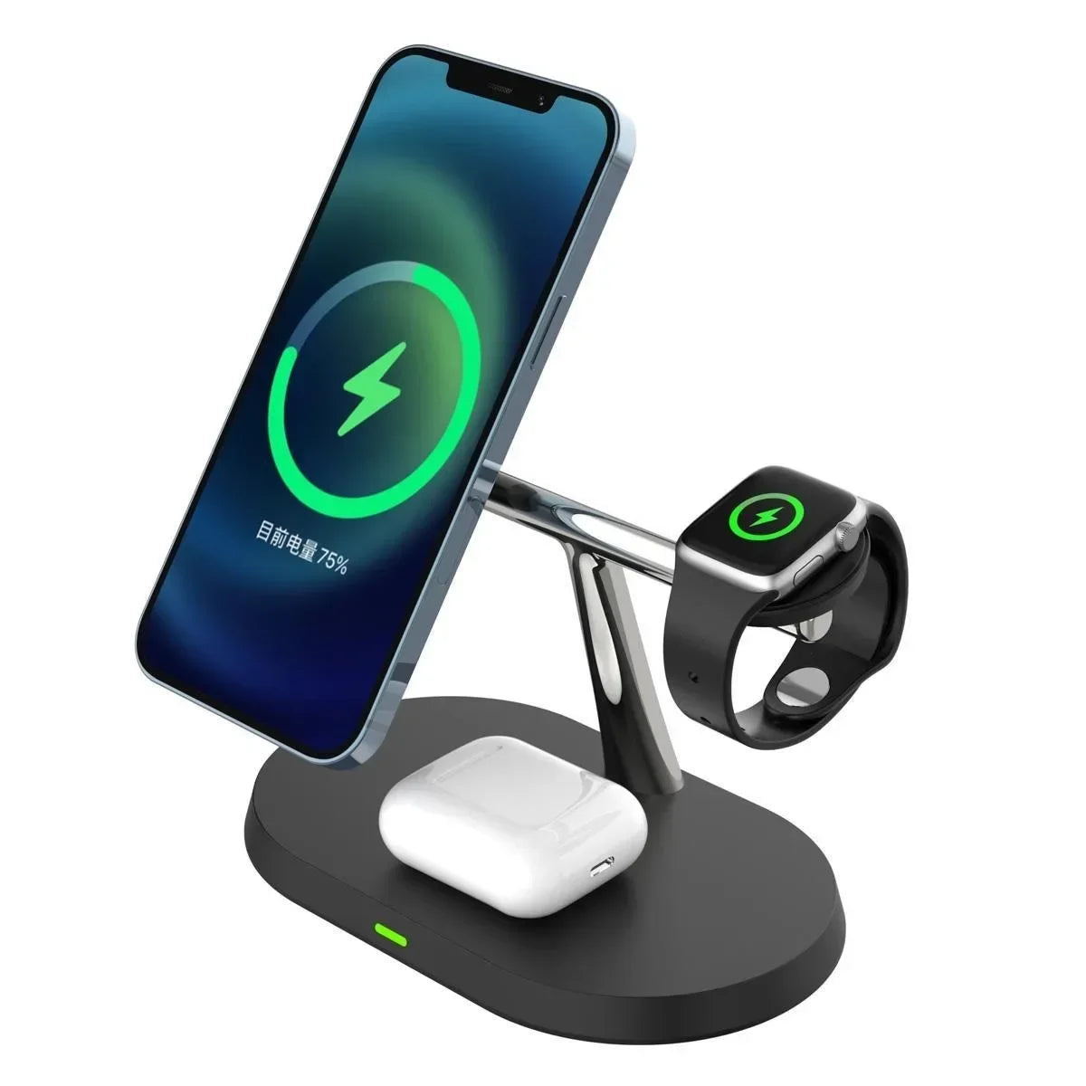 Wireless Charging Station for Magnetic Charging Stand for iPhone Series 15/14/13/12 iWatch Ultra/8/7/6/5 AirPods 3/2/Pro Samsung