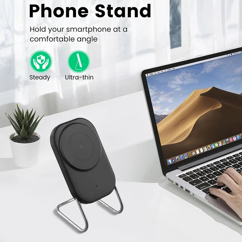 Desktop Mobile Phone Magnetic Wireless Charger Stand Holder Fast Charge For Magsafe Iphone Samsung