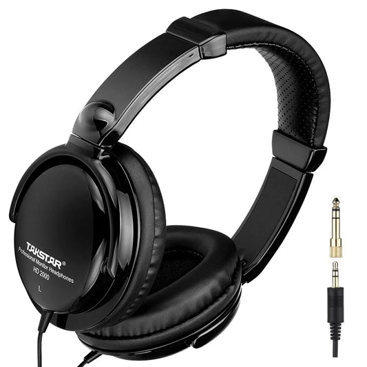 Takstar HD2000 Wired Over Ear Headphones Studio & Mixing DJ Stereo Headsets for Computer Recording Phone Piano Guitar PC