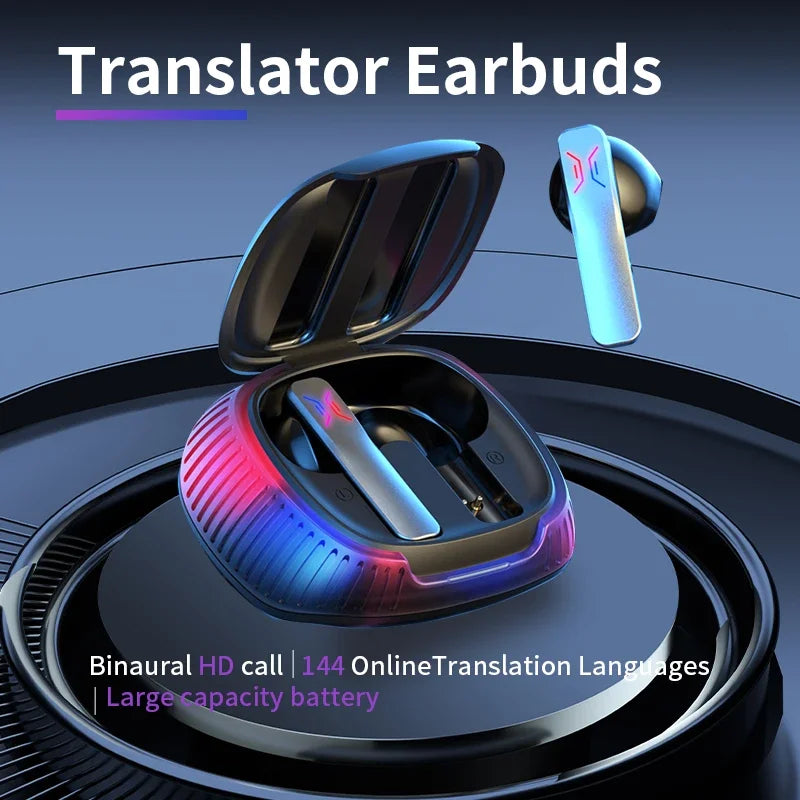 Language Translation Earbuds Translate 114 Languages Simultaneously in Real Time Wireless Bluetooth APP Travel Translator 2024