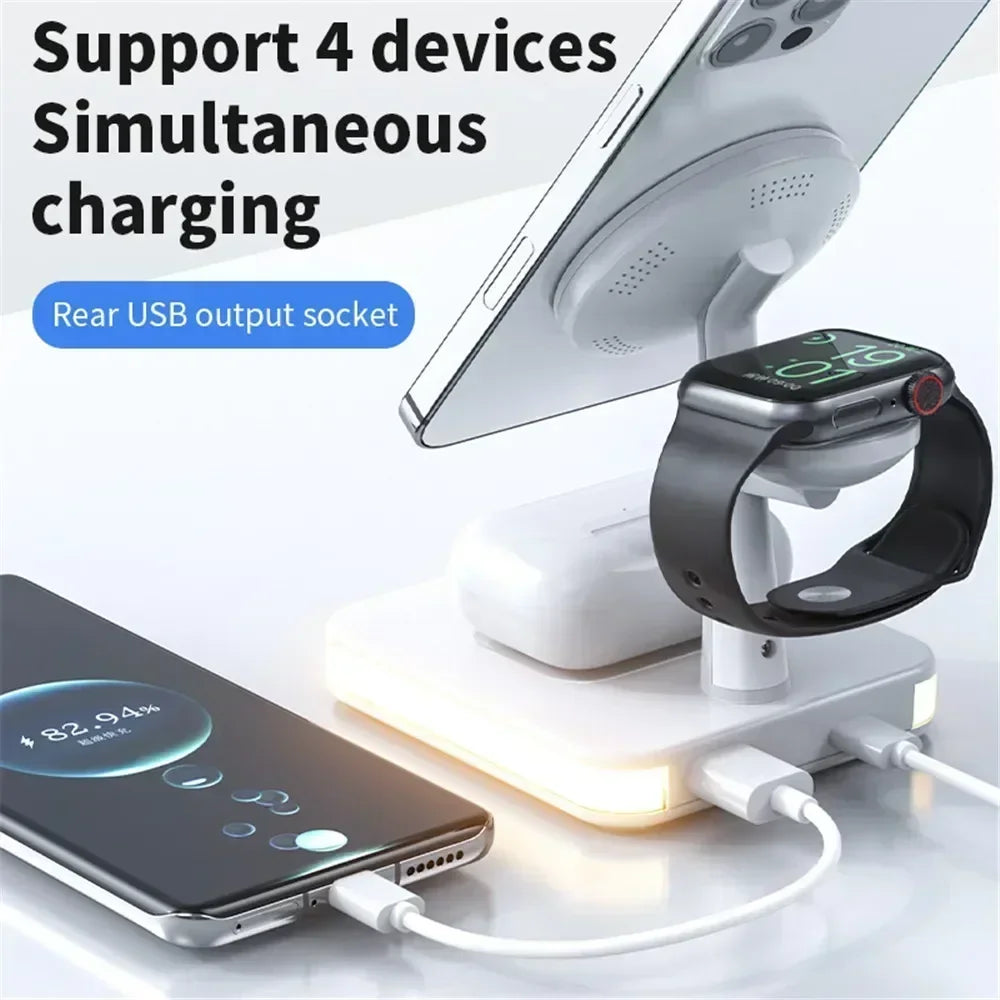 Magnetic 3 in 1 Wireless Charger for IPhone 13/14 15 16 Pro Max/12 15W Fast  Charging Dock Station  Apple Watch AirPods